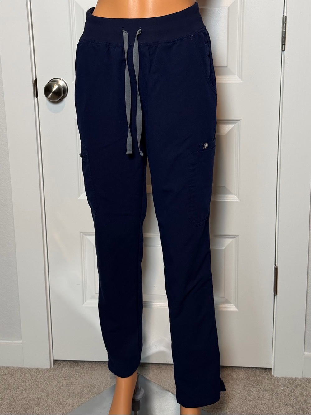FIGS HW Yola High Waisted Scrub Pants Navy Small Technical Collection 1000209